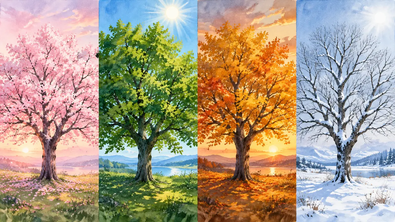 春夏秋冬四季AI绘画怎么画？一套提示词里的季节变量