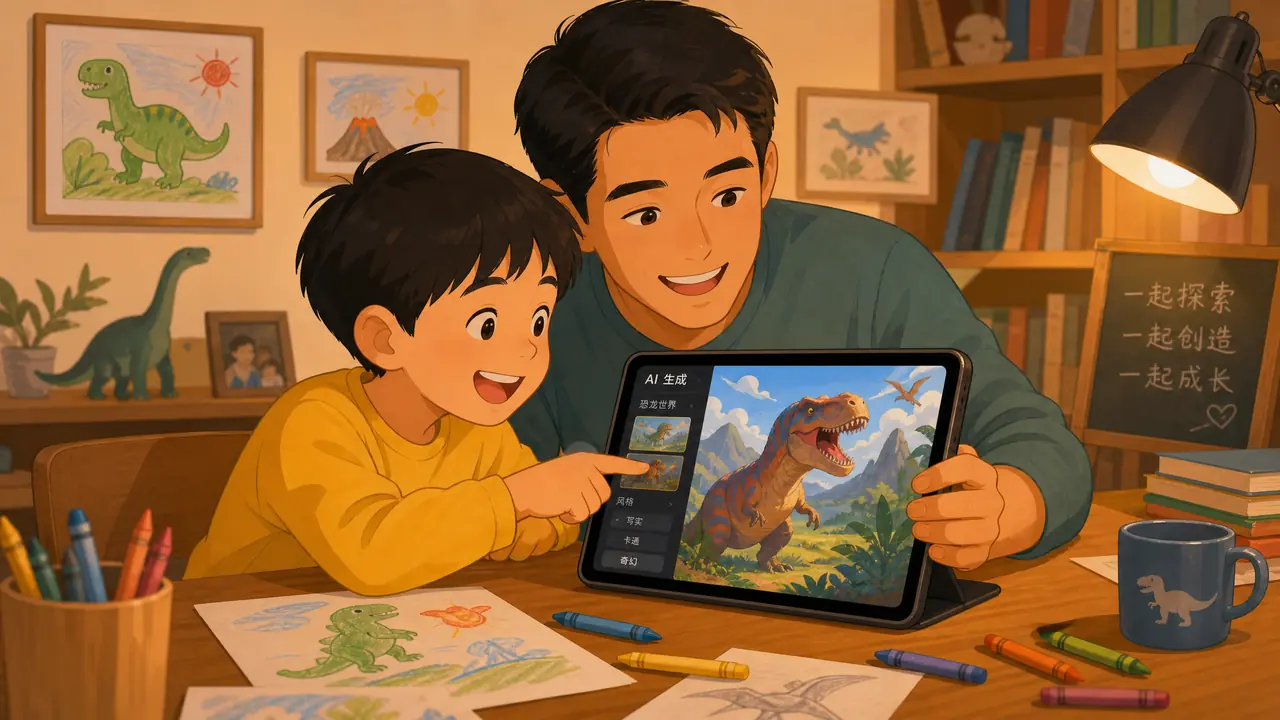 绘画小子AI绘画：陪娃玩AI画画一个月的家庭记录