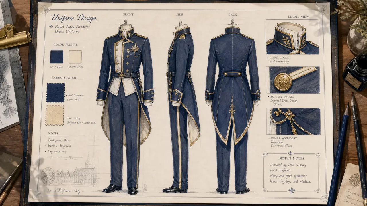 ai绘画cosplay绘画当服设稿用：给coser出三视图设定