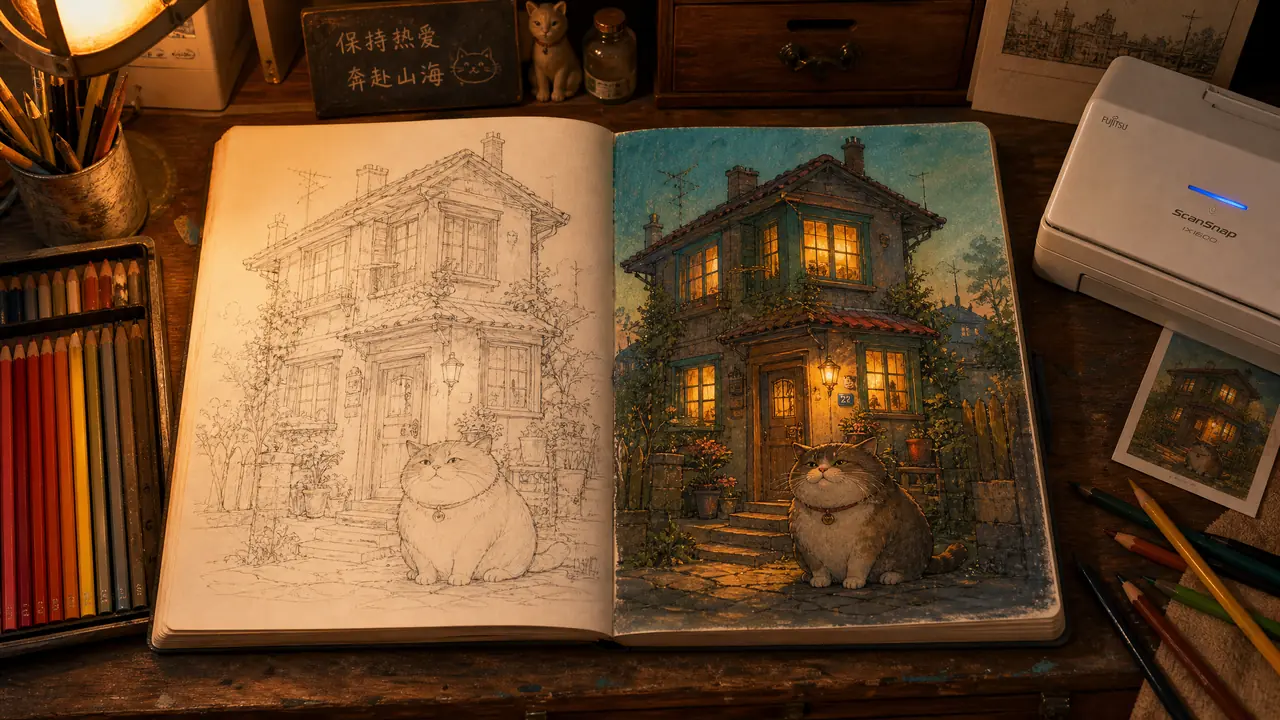 绘画喂给ai绘画：让AI给我的手稿上色的合作流程