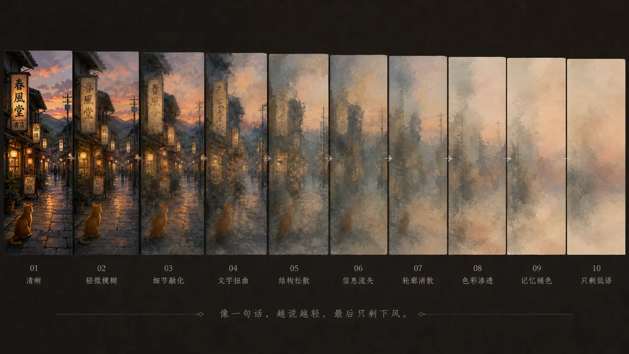 AI绘画反复喂给AI会怎样？十轮回流实测，衰减比想的快