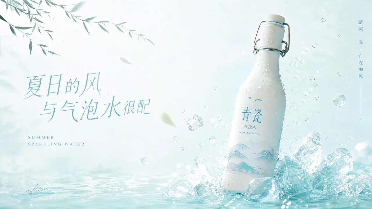AI夏日绘画怎么画才清凉？汽水海风与留白的配色实测