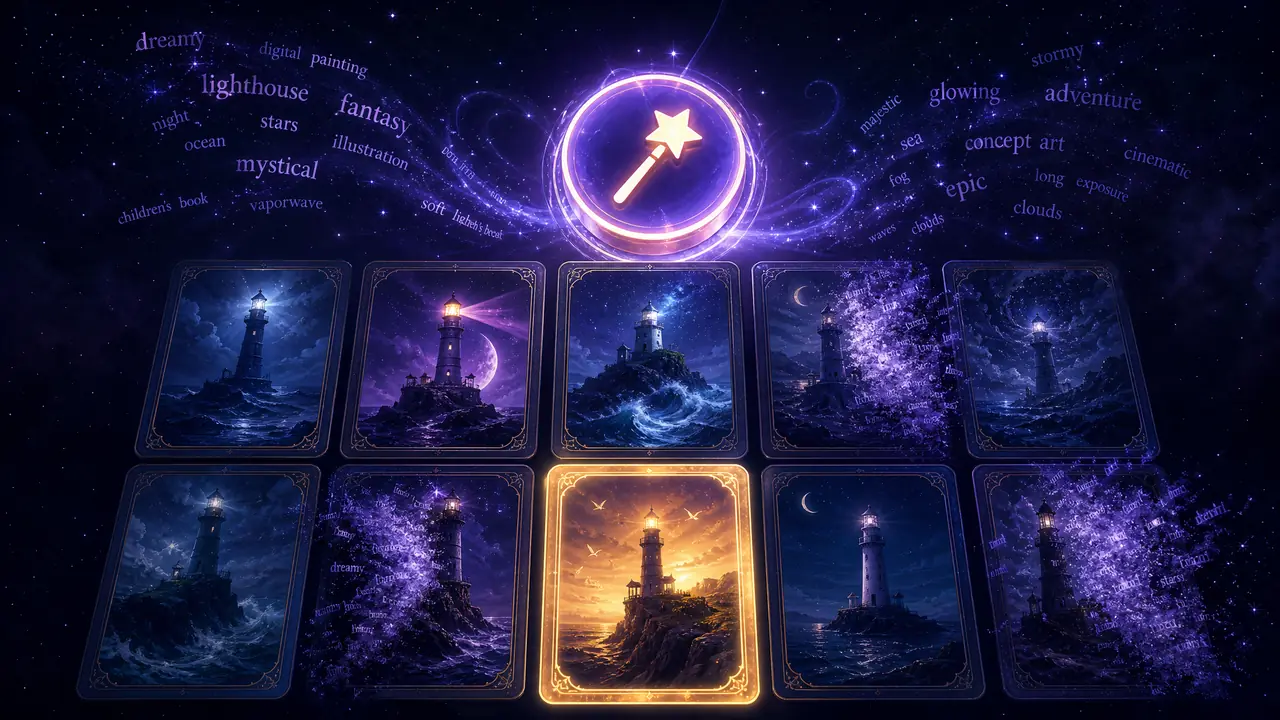 ai绘画 AI魔法图一键生成实测：魔法按钮背后的门道
