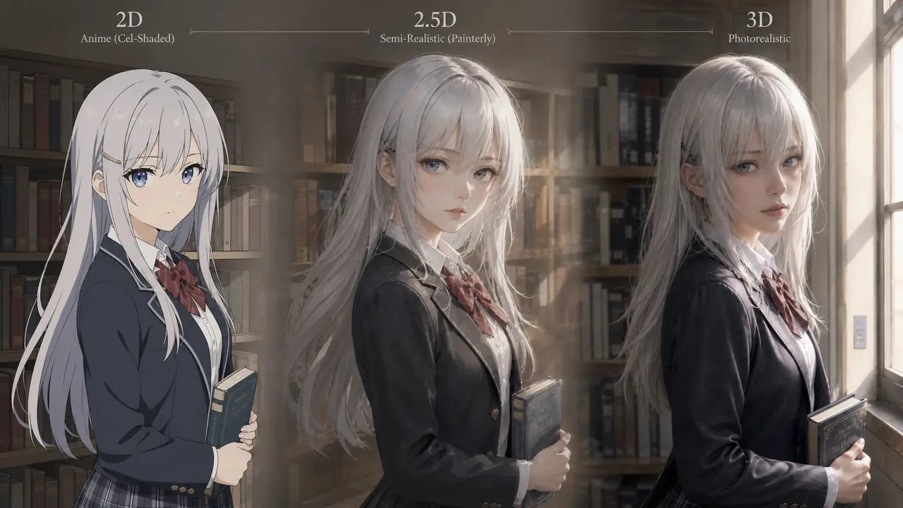 ai次元ai绘画里的次元是什么？二次元到三次元的风格分界