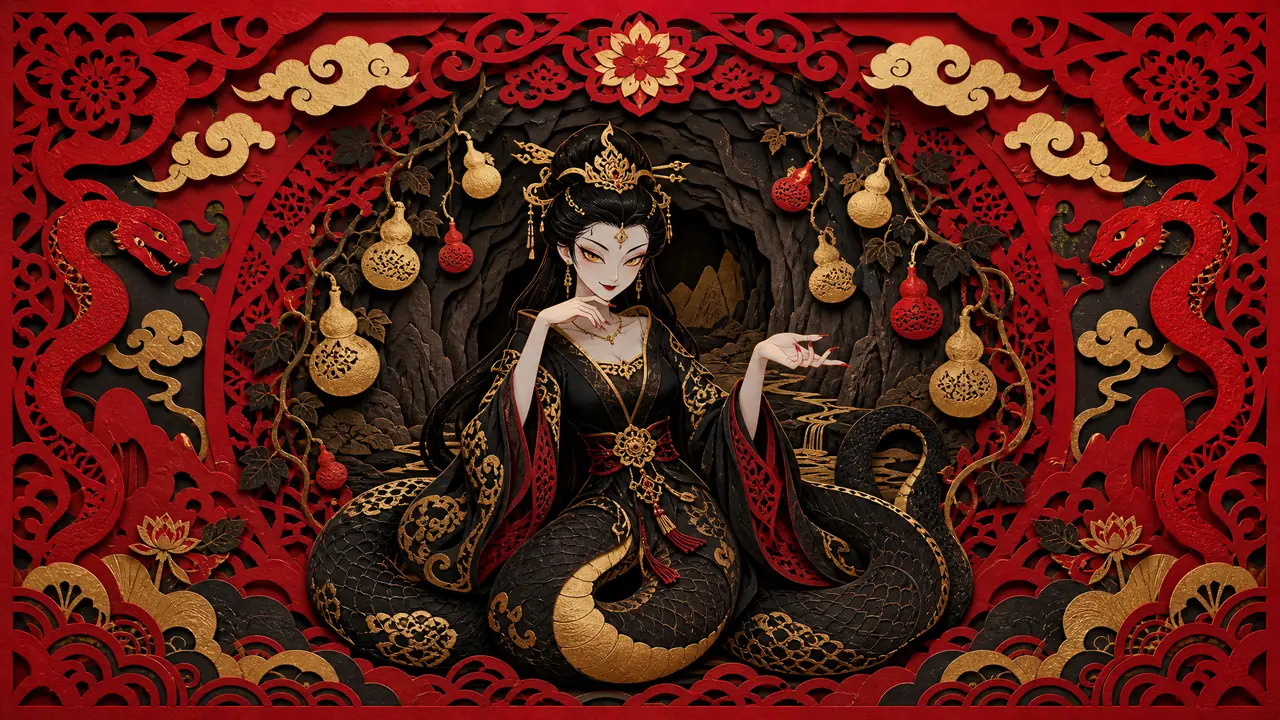 葫芦娃蛇精ai绘画怎么出图？经典反派的新画法