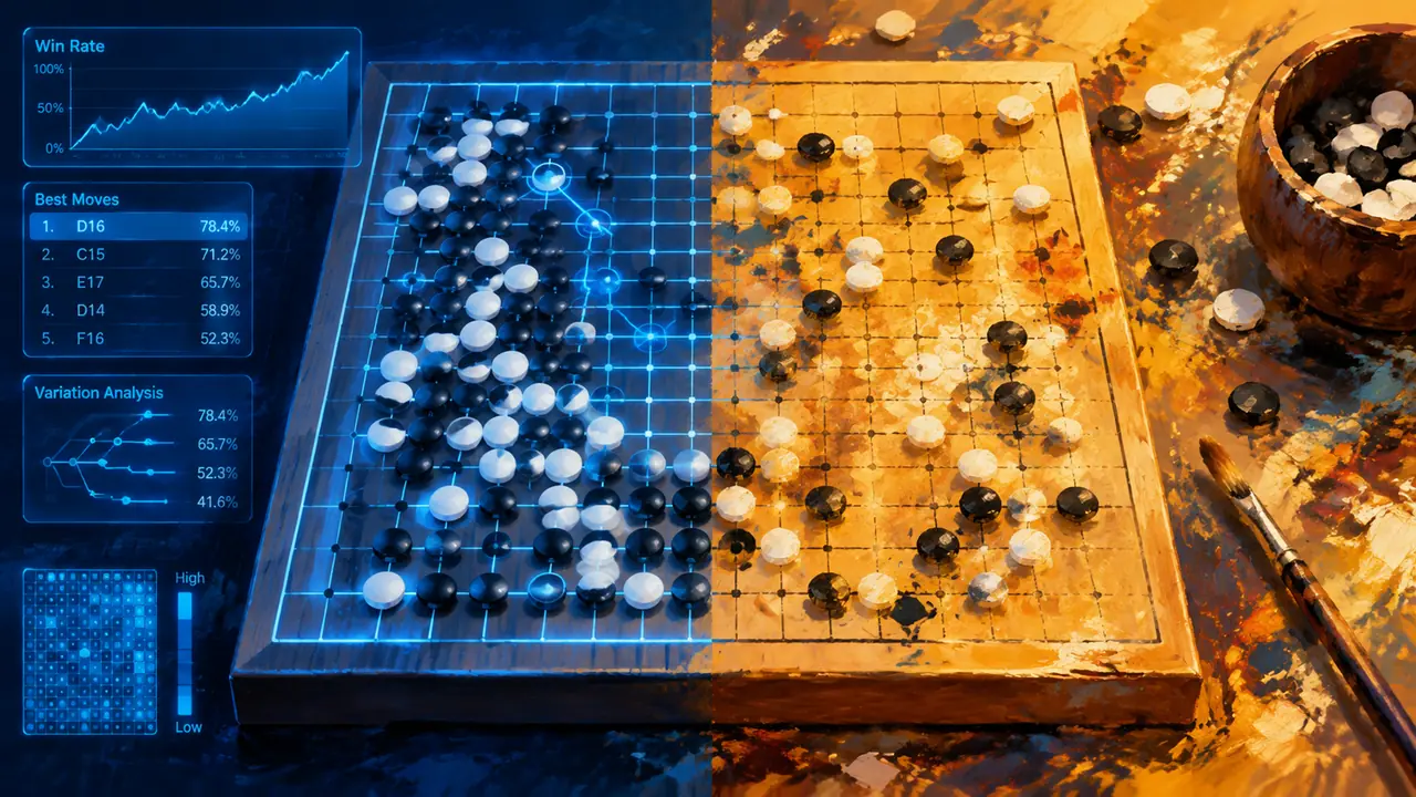 ai绘画和ai围棋差在哪？一个会算一个会蒙，棋盘实测说明白