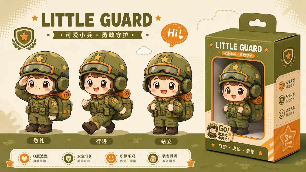 大兵AI绘画做成Q版卡通形象：三版实测与几条边界