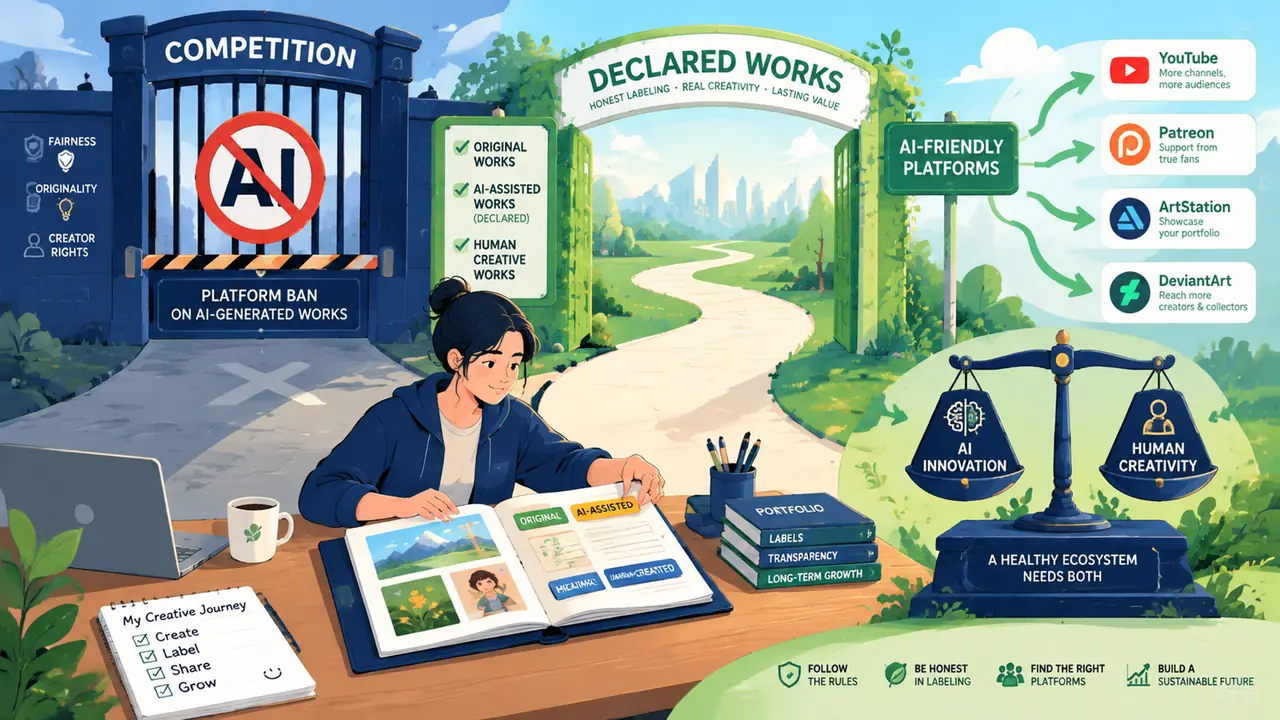 禁止AI绘画的比赛和平台多了，创作者怎么应对才不慌
