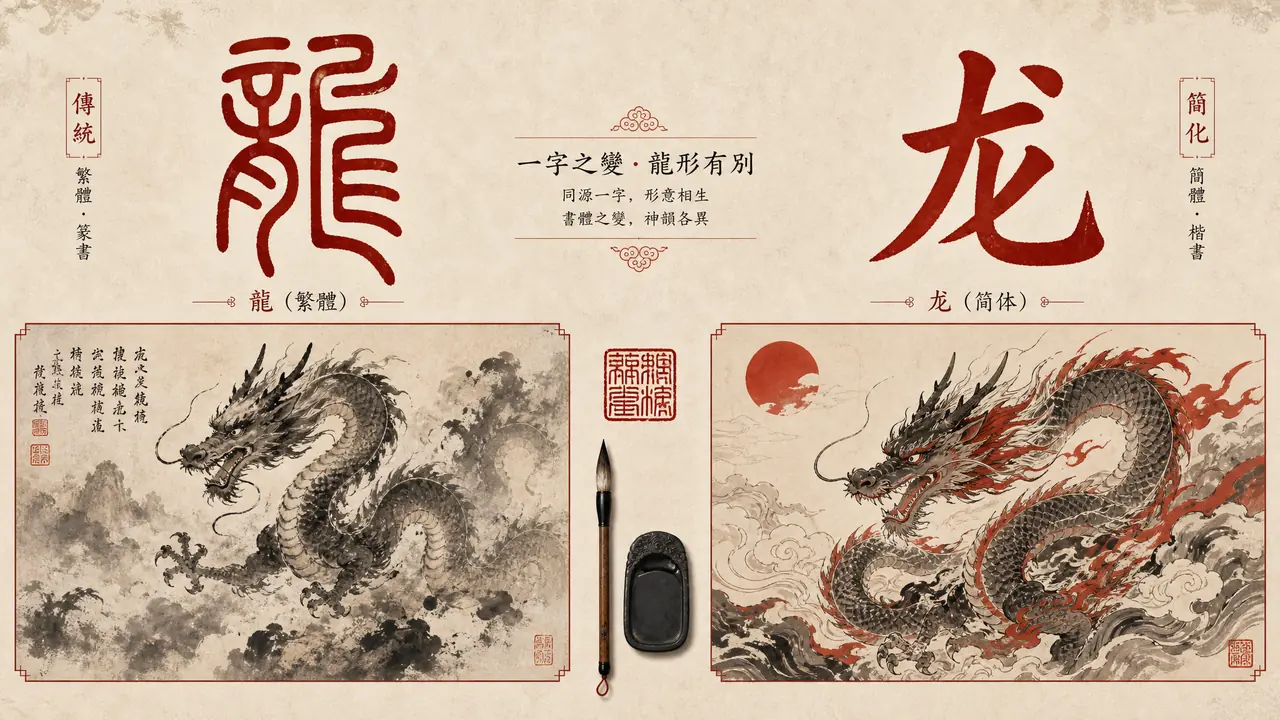 AI绘画龍实测：繁体龍和简体龙出图差在哪，我做了几十组对照