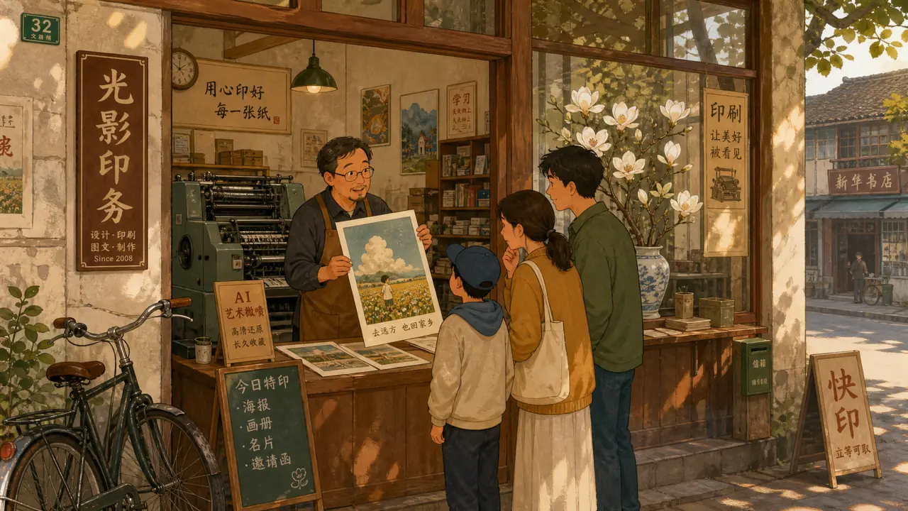 南召AI绘画见闻：县城打印店接了出图单，老乡玩起来比我想的野