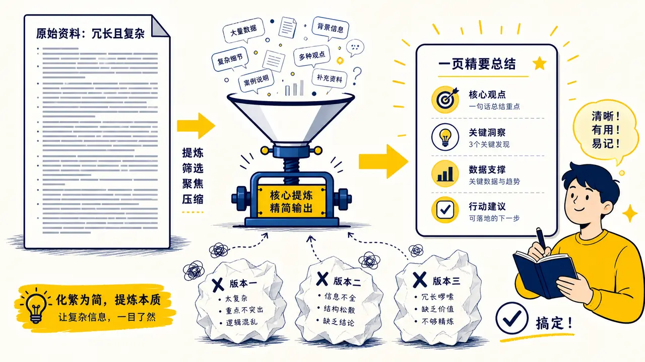 ai绘画摘要图实测：三千字教程压成一张图，翻车三次才摸到门道