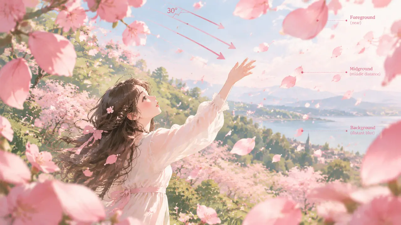 ai绘画花瓣雨实测：数量感、飘落方向和浅景深，樱花请柬教会我的事
