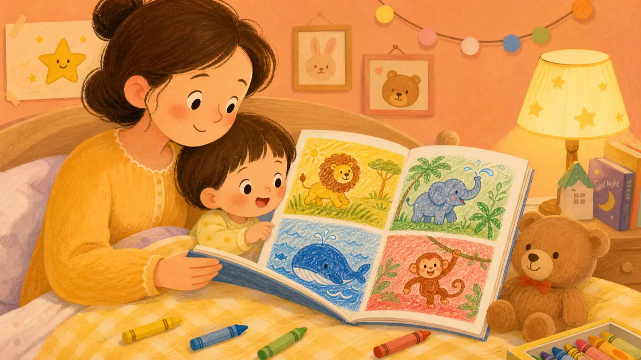 AI童趣绘画实测：三组词调出蜡笔感，给娃的睡前故事配专属插画