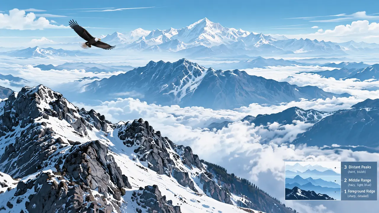 ai绘画山川实测：三重山的远近层次和云海这么排