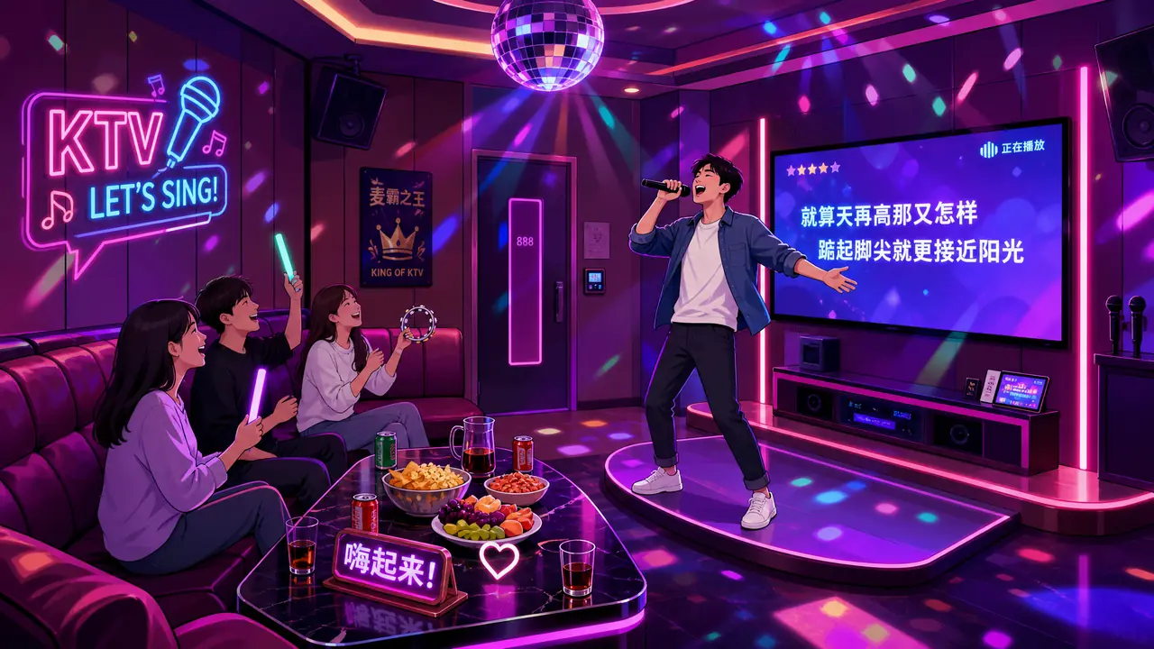 AI绘画卡拉OK场景实测：包厢氛围灯和拿话筒的瞬间怎么出片