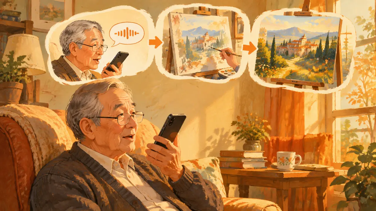老爷ai绘画靠谱吗？我教62岁老爸三步画出第一张图