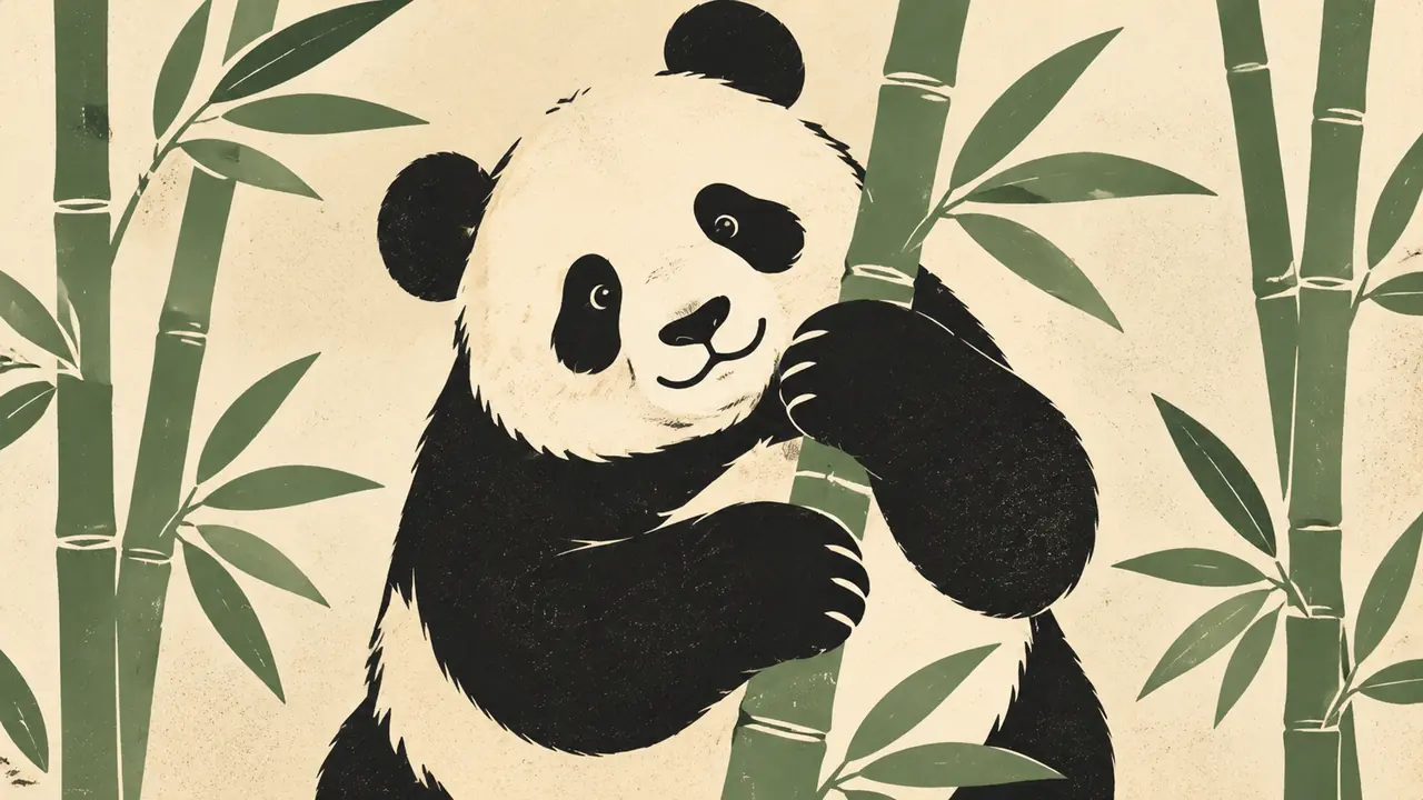 国宝ai绘画，最翻车的是熊猫的黑眼圈和那身毛