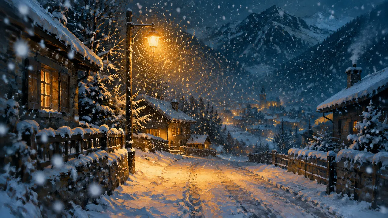 ai下雪绘画的雪为什么假？光源和层次才是关键