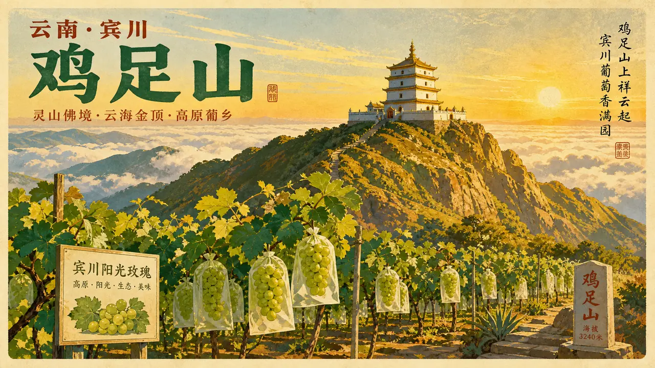 ai绘画宾川风物：鸡足山和葡萄园跑废二十张后的心得