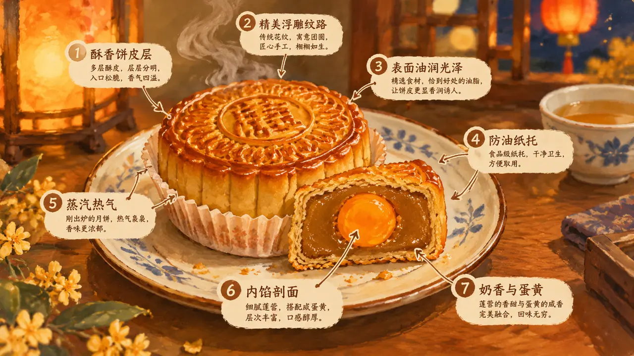 ai绘画月饼总像塑料模型？6处细节改完才像刚出炉