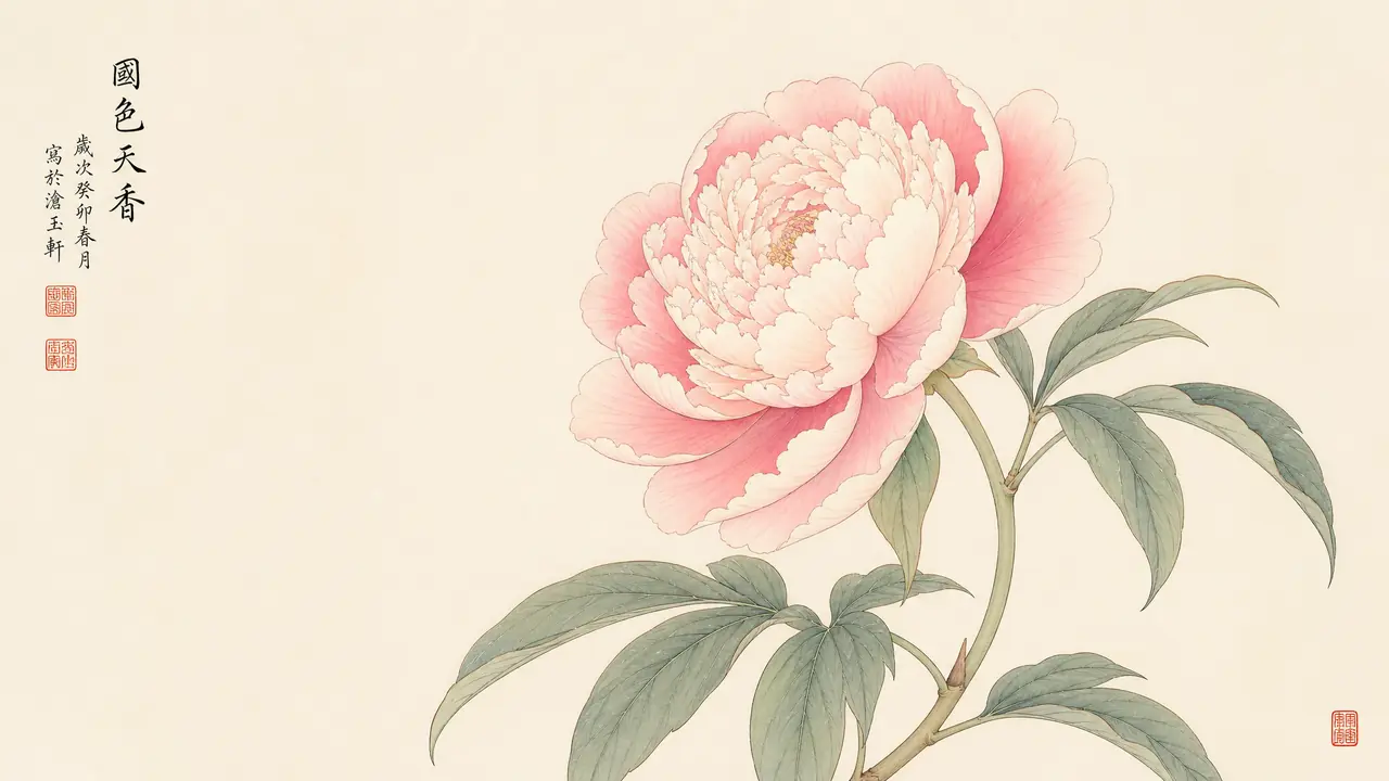 芍药ai绘画提示词怎么写？花瓣分层是命门