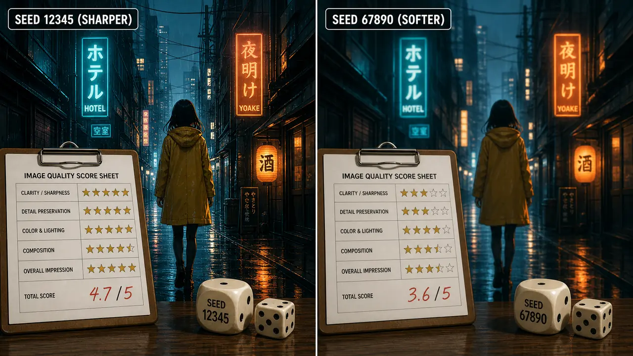 ai绘画比比才知谁行：固定种子+同词对照+盲评打分的公平实测法