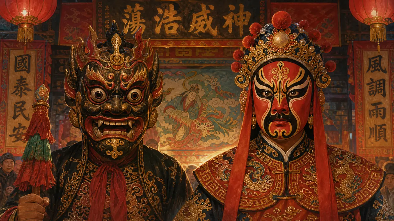 恶鬼ai绘画别画成恐怖片：用戏曲脸谱画出聊斋式志怪的庄重感