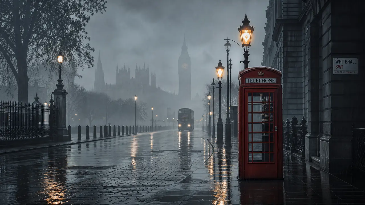 英式ai绘画怎么画出不脏的雾都灰：街景、电话亭与下午茶画法