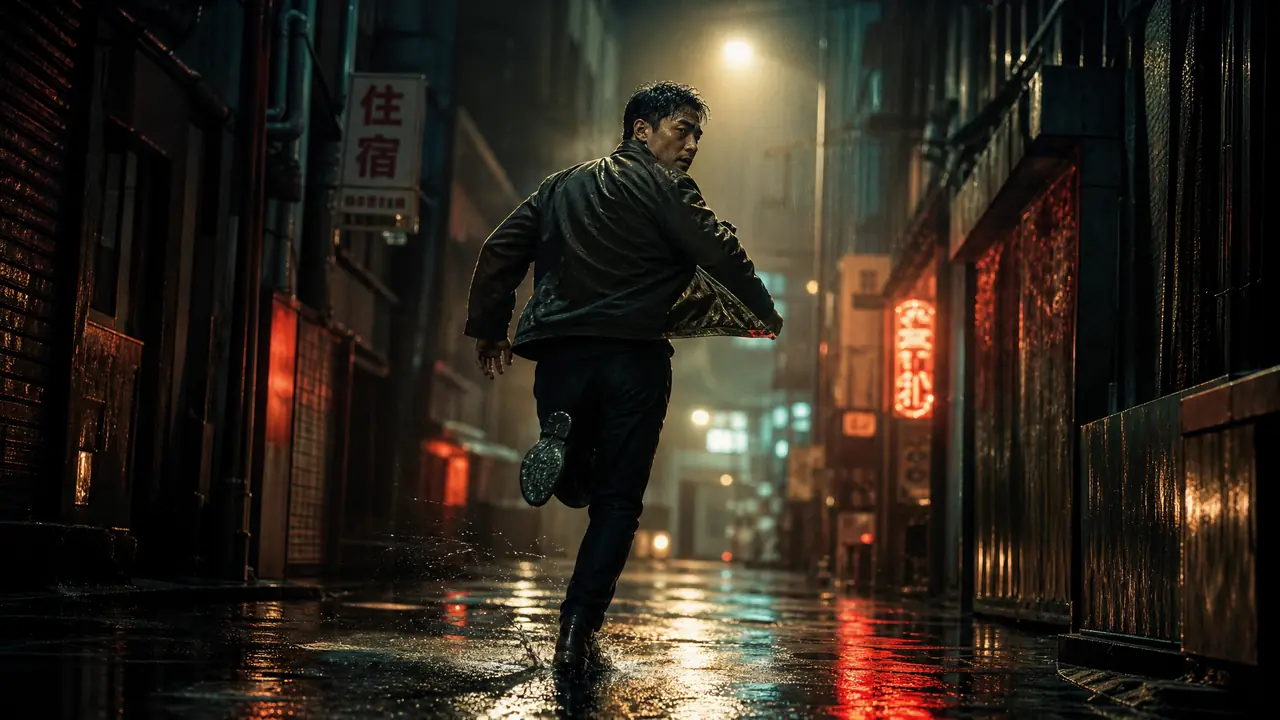 ai绘画逃亡镜头怎么画？回头一瞥、扬尘与雨夜巷口的分镜练习