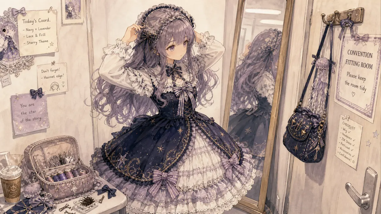 ai绘画coslol（cos+lolita）怎么画不违和？裙撑假发层次与试衣间准备感拆解