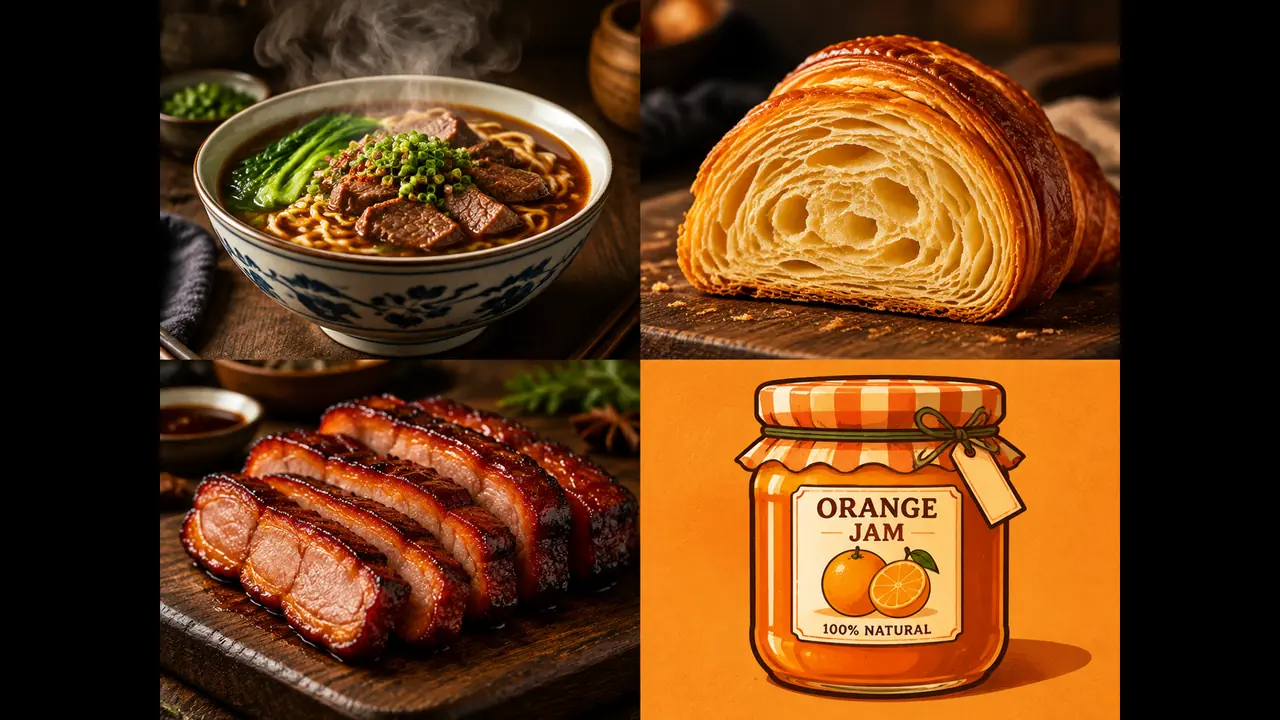 食品ai绘画实测：油光、蒸汽、酥皮层次这么写才不假，菜单图与包装插画两套参数分清楚