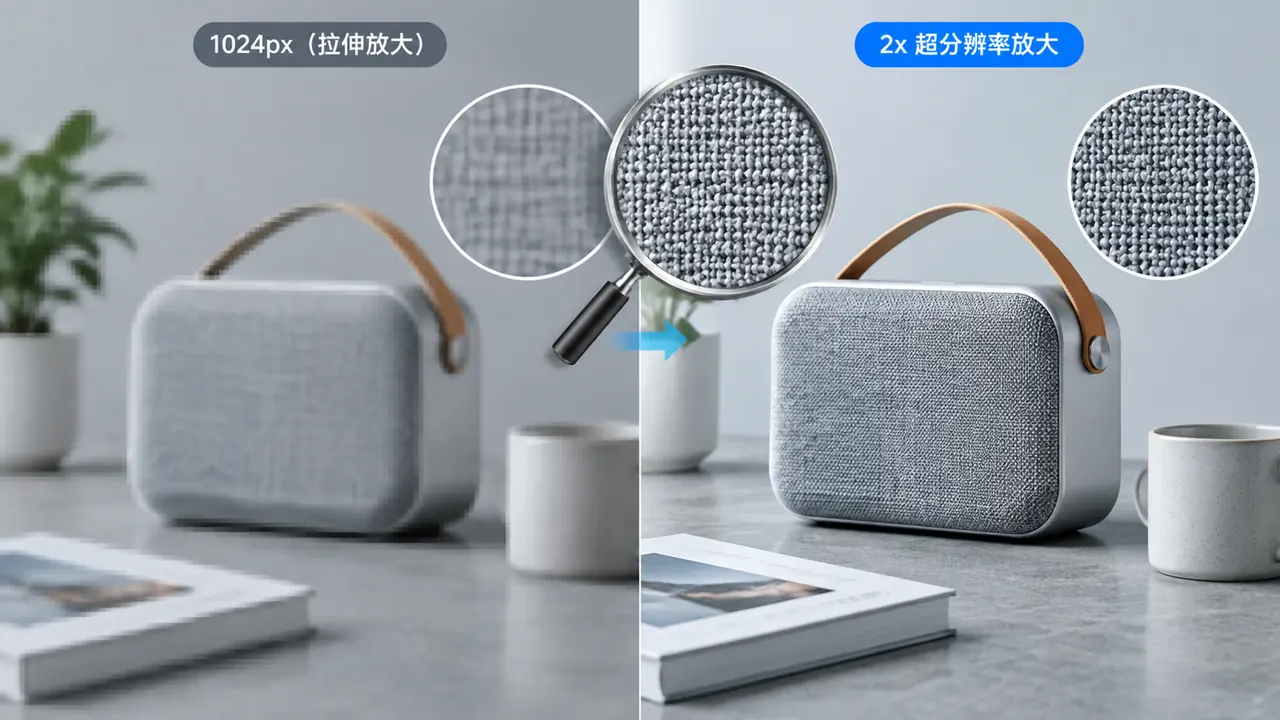 ai绘画放大实测：2倍4倍怎么选，印刷物料不吃灰的流程