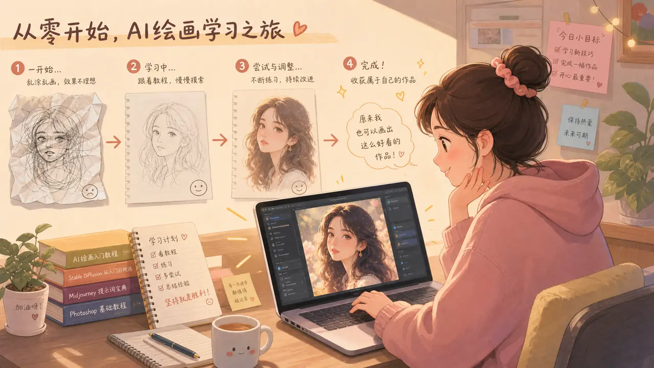 小可ai绘画入门记：我带表妹从第一张废图到出图过关