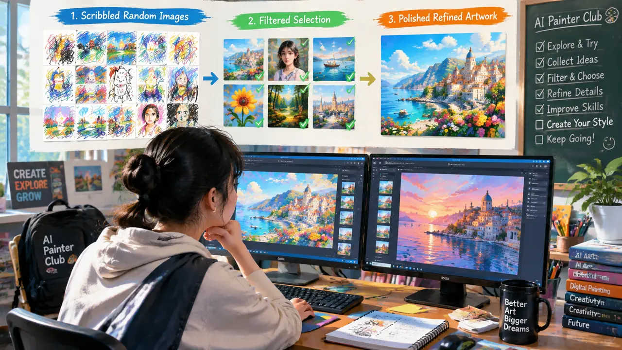 ai绘画熟练要练多久？我带社团新人三个月的真实记录