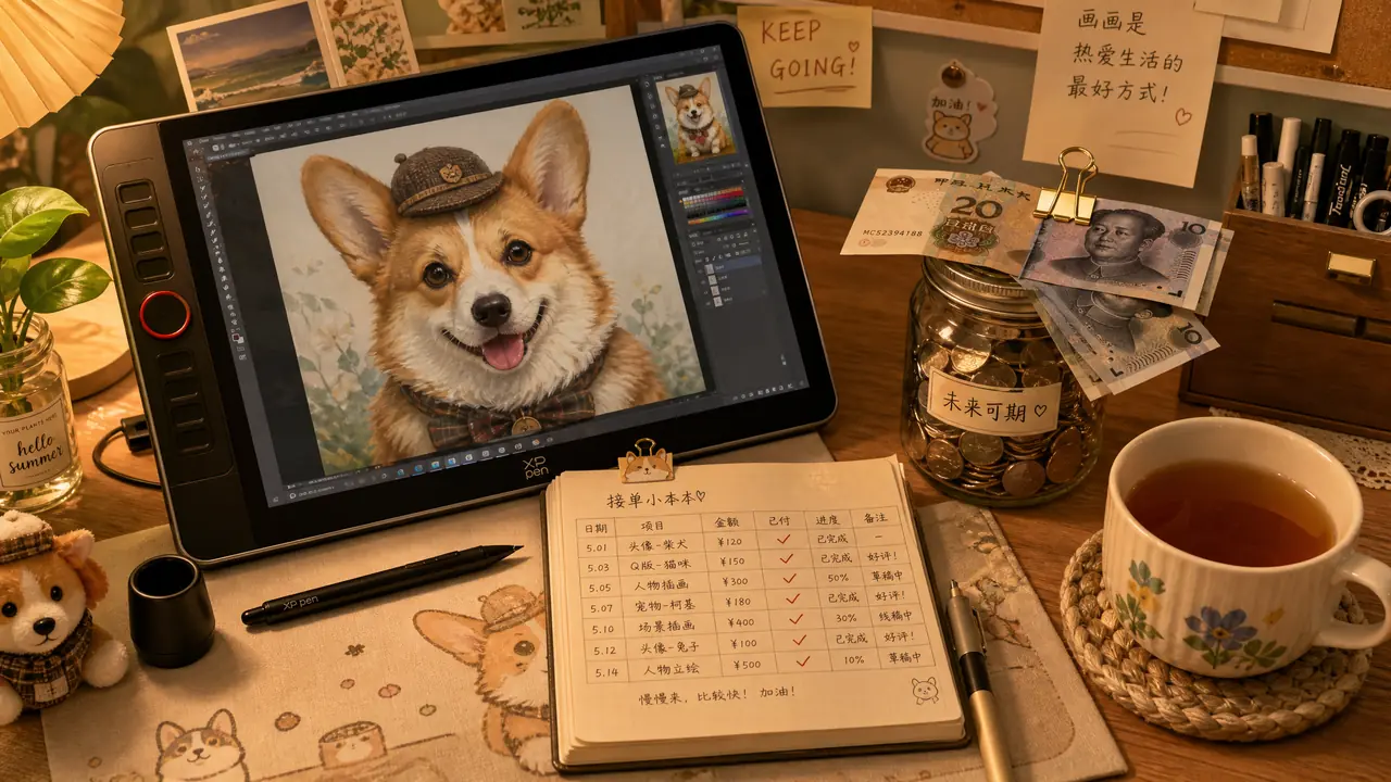 绘画赚钱AI真实收入公开：我三个月接单的实账与避坑