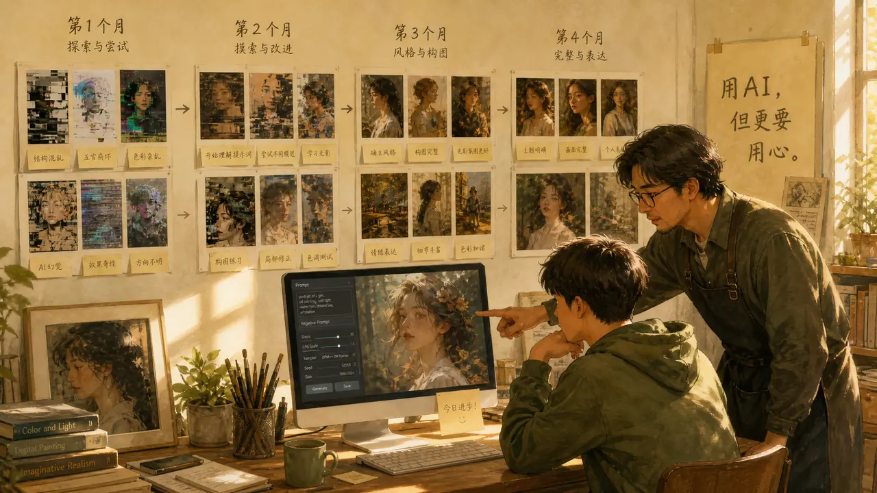 小成ai绘画四个月入门记：我带零基础学生走通的路