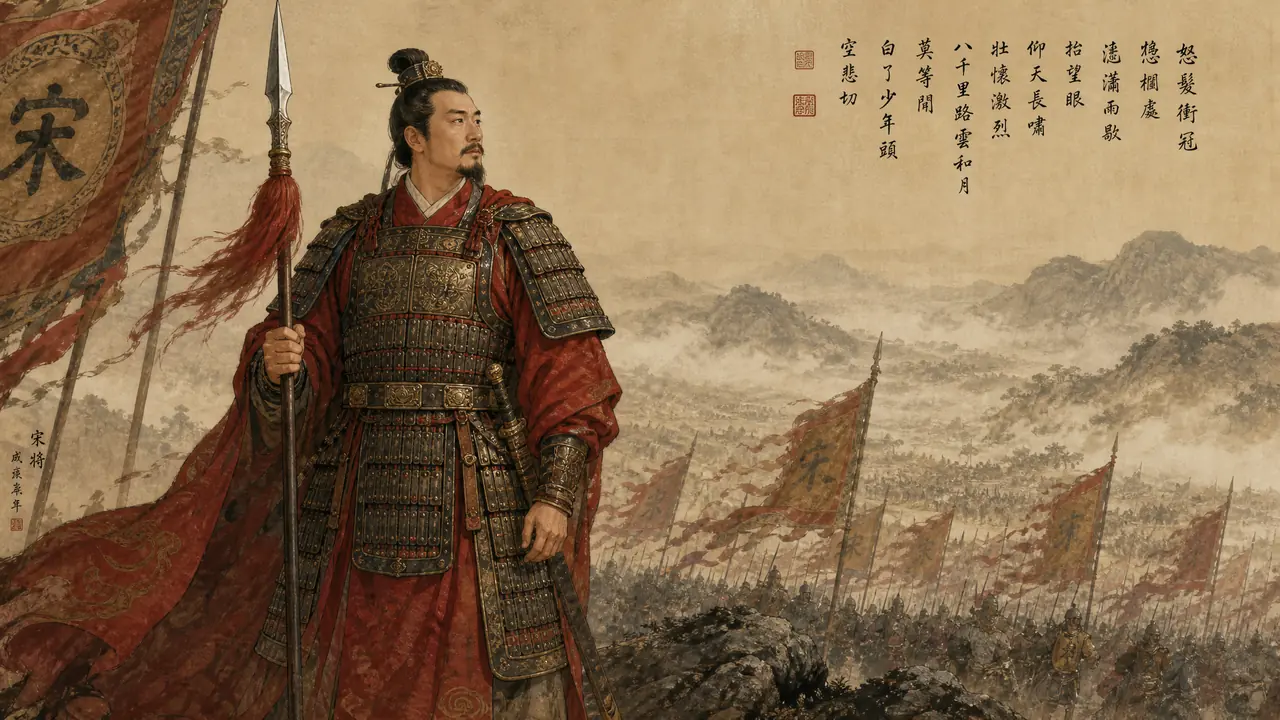岳飞ai绘画怎么画才正气？宋代甲胄与精忠报国场景的提示词写法