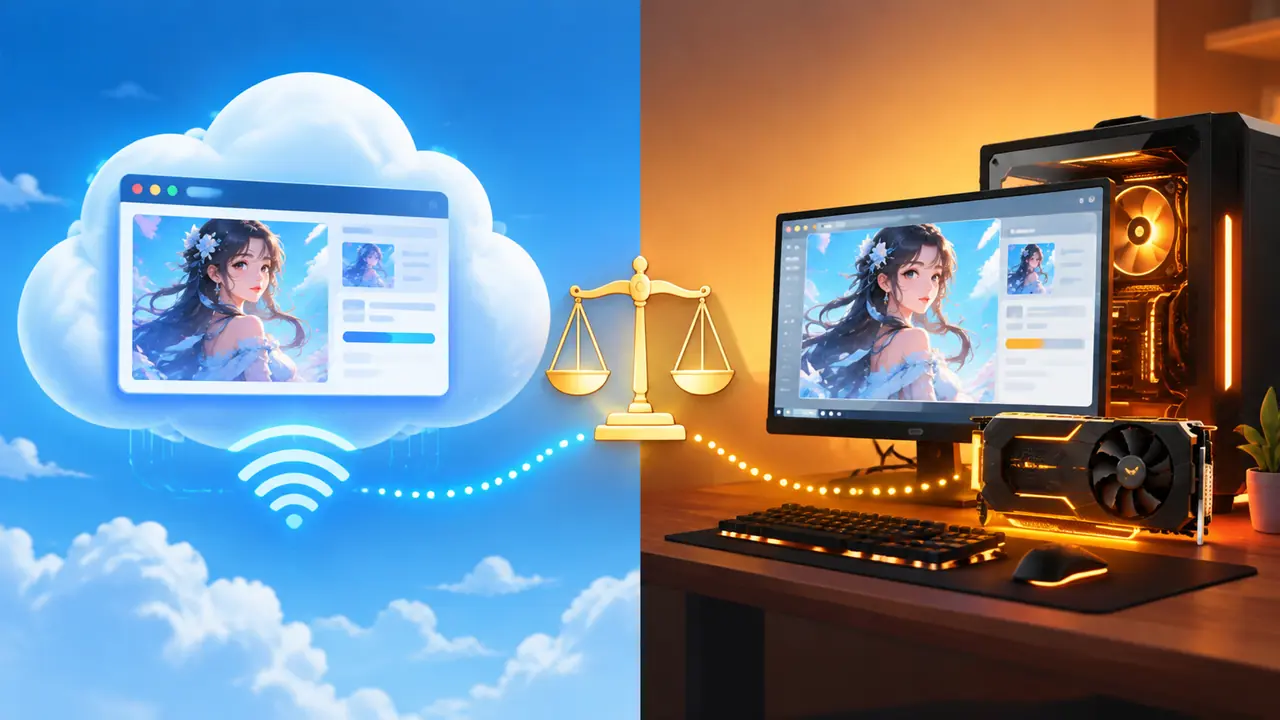 网络ai绘画和本地出图怎么选：在线工具的三种形态与挑选标准