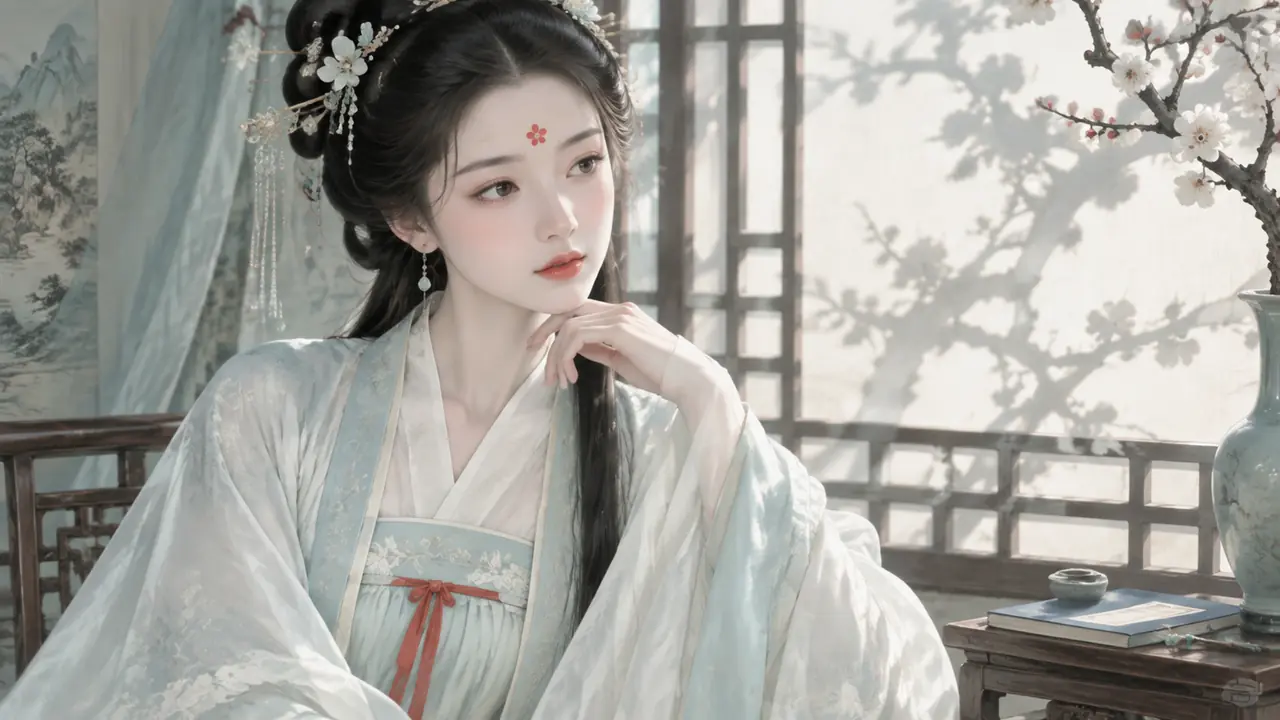 寿阳ai绘画画梅花妆才对味：花钿位置、单瓣写法与寿阳公主典故还原