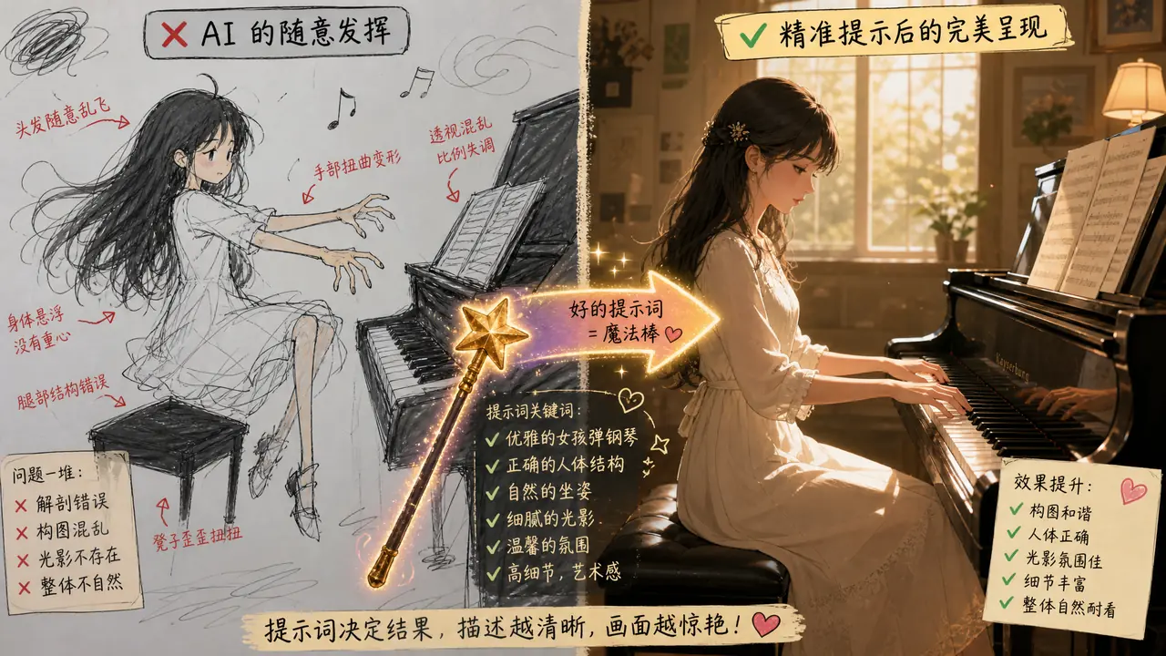 ai绘画不笨，笨的是喂法：手崩、词不达意的三个根治写法