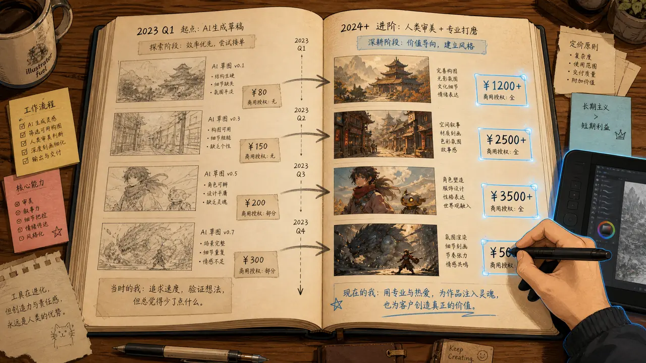 AI影响绘画这三年，我的接单账本说了实话