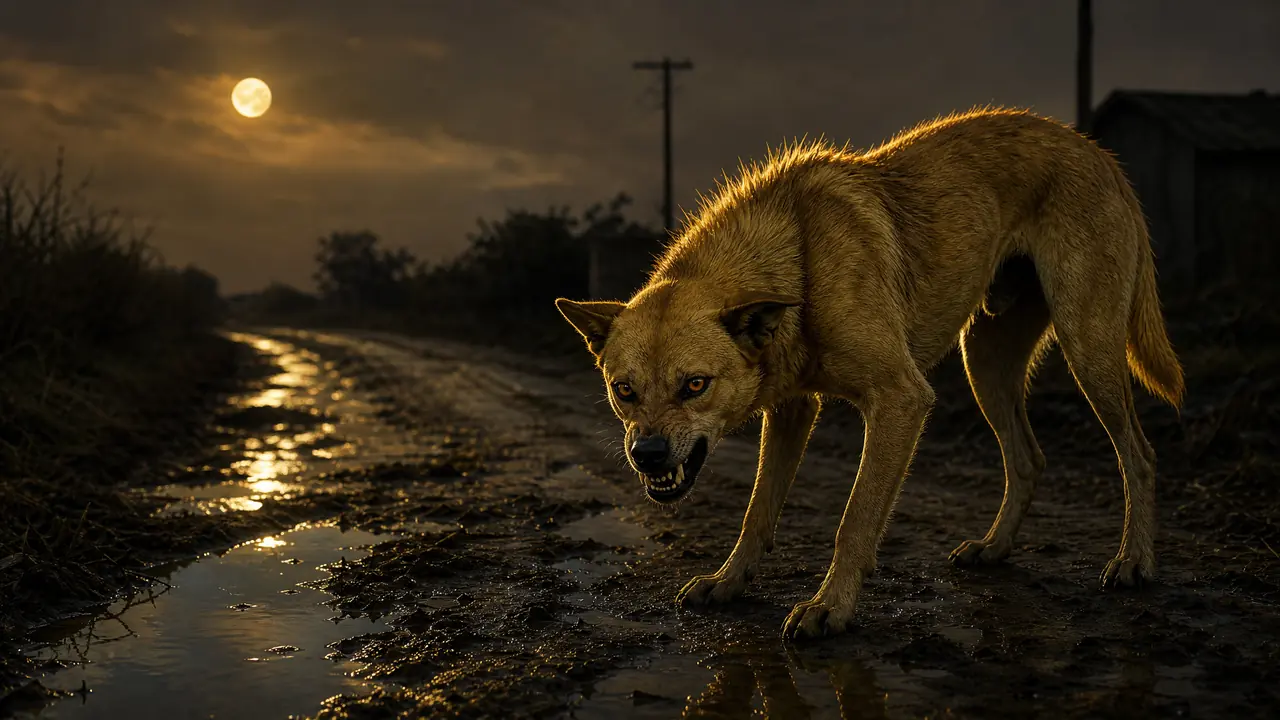 ai绘画恶犬题材怎么画出凶而不脏：龇牙、炸毛与光的角度