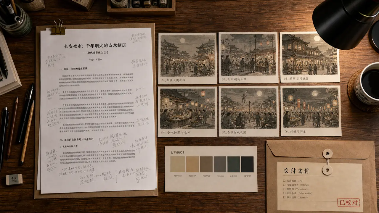 ai稿件绘画接单前先看：编辑在意什么、AI图怎么标注、交付清单全列出