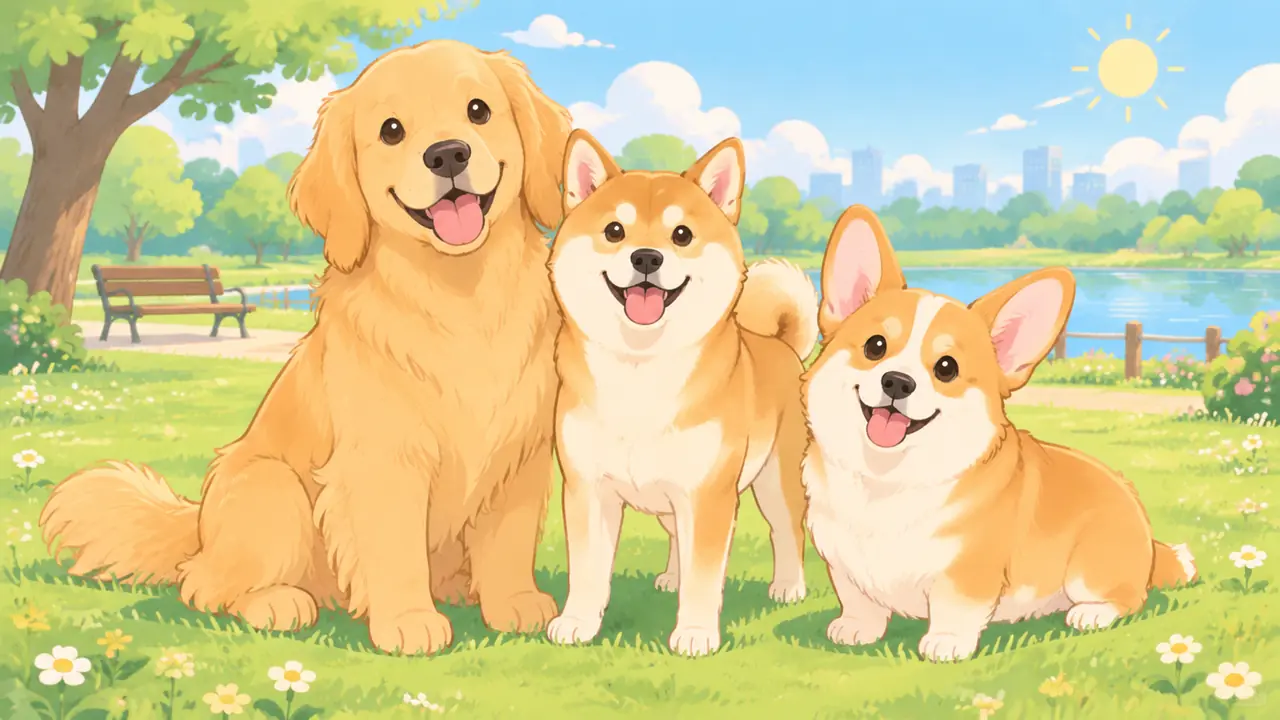 ai 绘画犬类指南：金毛柴犬柯基，品种特征这样锁