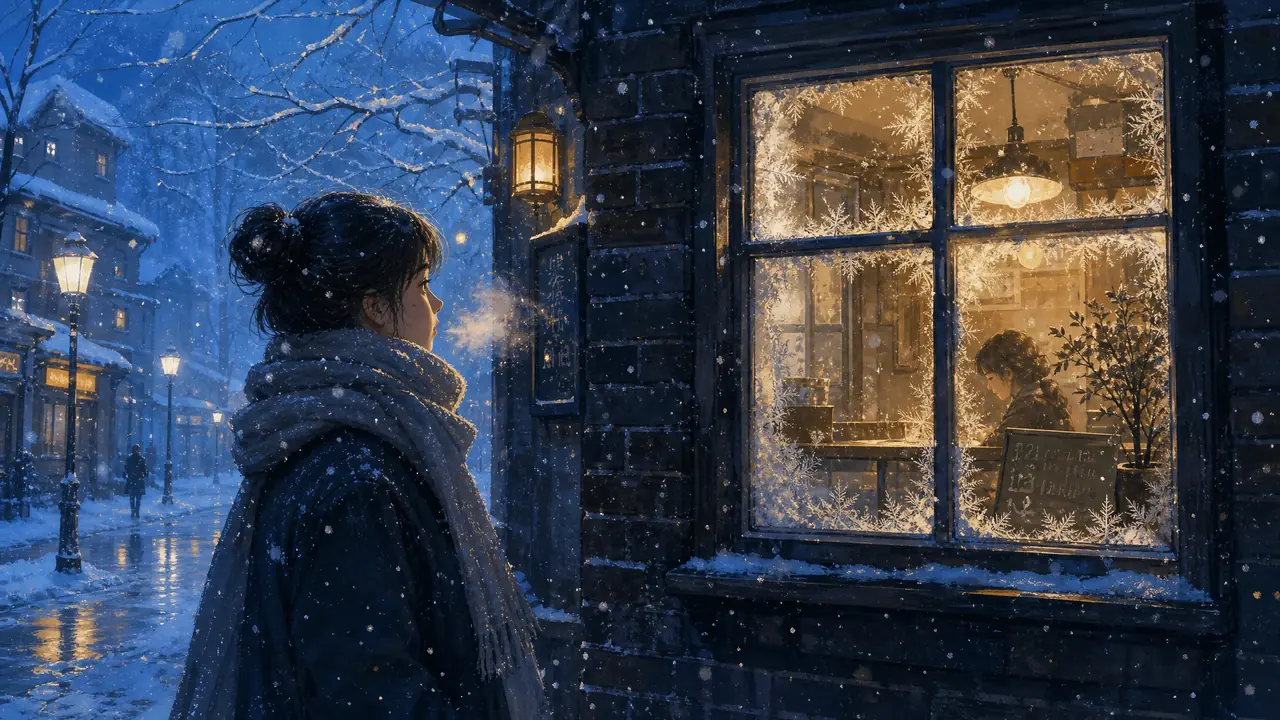AI绘画冬日出片思路：冷暖对比立住，雪才不像棉花