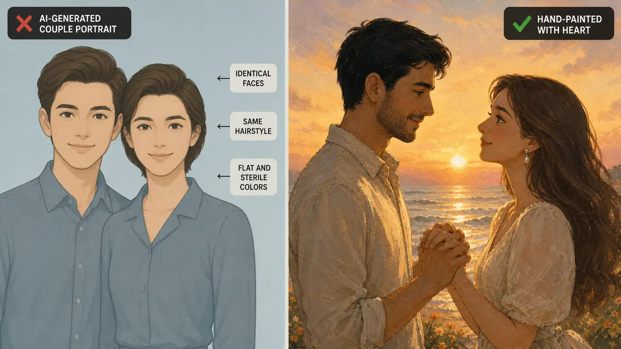 ai夫妻绘画总画成双胞胎？区分长相和互动感的实测调法
