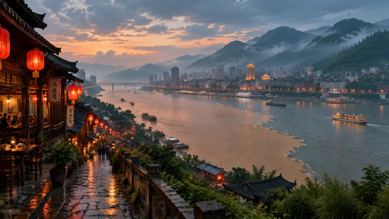 ai宜宾绘画怎么出味道：竹海层次、三江口水势与酒都夜色的取景实操