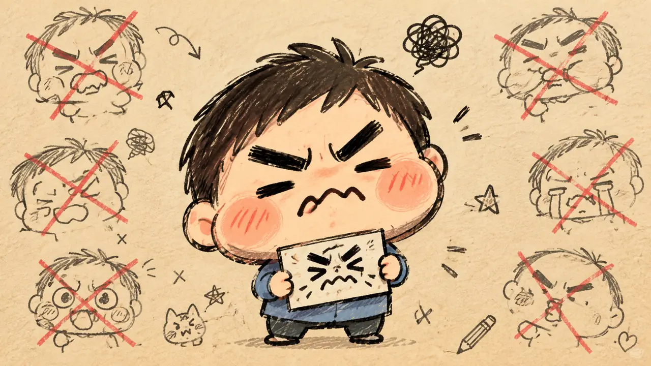 AI绘画 囧字脸复刻实测：八字眉和下垂嘴才是灵魂