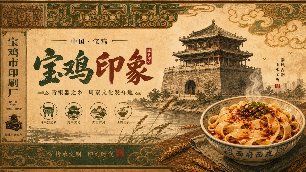 宝鸡ai绘画入门：青铜器纹样、石鼓阁和一碗擀面皮怎么画进图里