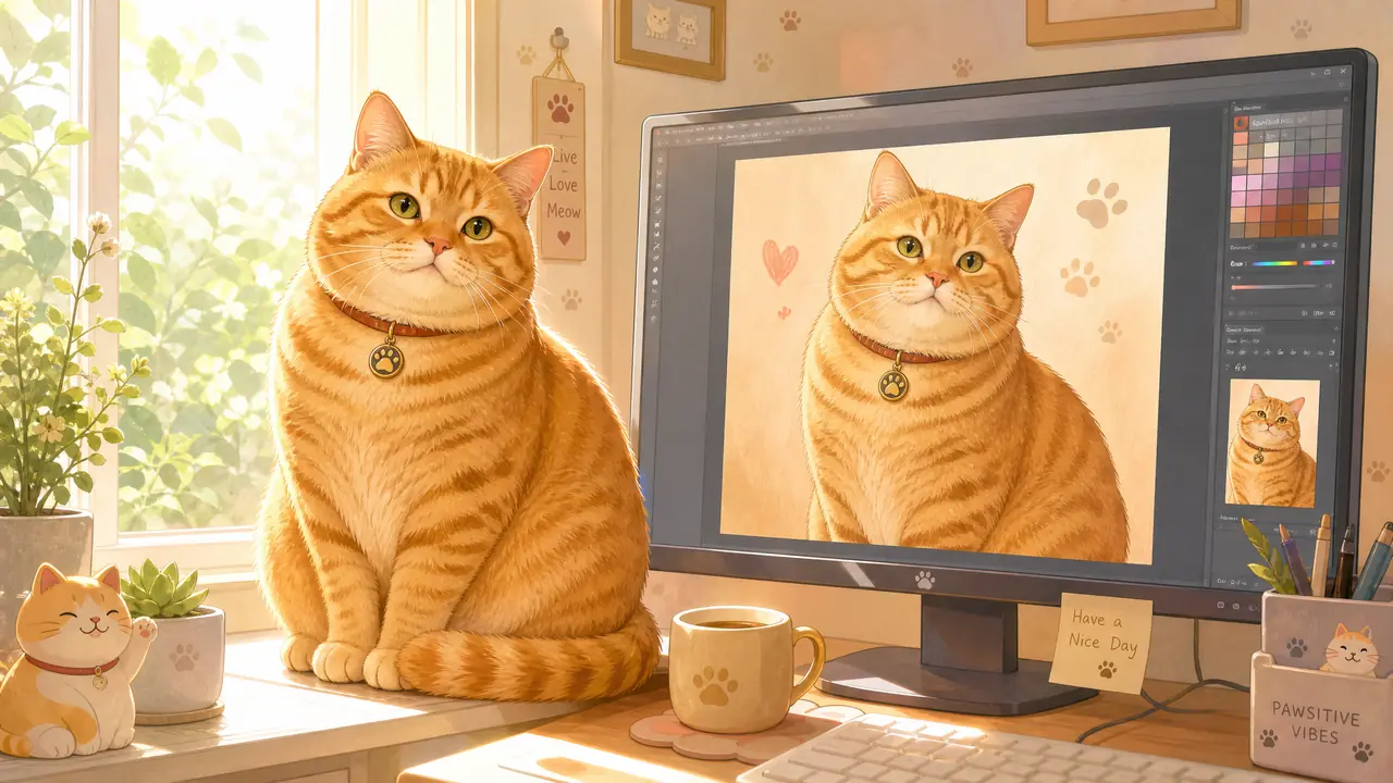 闪闪绘画ai试验田：拿我家橘猫当模特练毛色和神态
